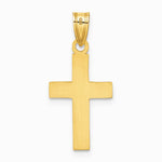 10K / 14K Yellow Gold Polished Cross Charm - Product Photo
