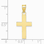 10K / 14K Yellow Gold Polished Cross Charm - Product Photo