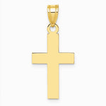 10K / 14K Yellow Gold Polished Cross Charm - Product Photo