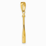 10K / 14K Yellow Gold 3-D Baseball Bat Pendant - Product Photo