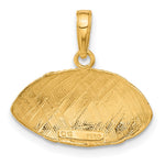 10K / 14K Yellow Gold Football Profile Pendant - Product Photo