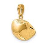 10K / 14K Yellow Gold Football Profile Pendant - Product Photo