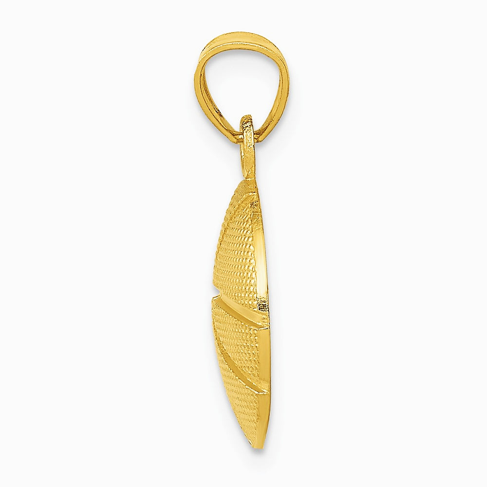 10K / 14K Yellow Gold Basketball Pendant - Product Photo