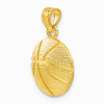 10K / 14K Yellow Gold Basketball Pendant - Product Photo