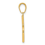 10K / 14K Yellow Gold Polished Cross Pendant - Product Photo