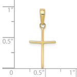10K / 14K Yellow Gold Polished Cross Pendant - Product Photo