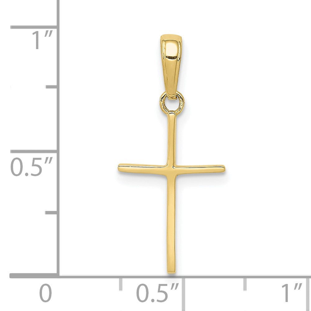 10K / 14K Yellow Gold Polished Cross Pendant - Product Photo