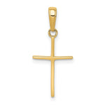 10K / 14K Yellow Gold Polished Cross Pendant - Product Photo