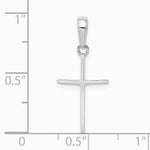 10K / 14K White Gold 10KW Polished Cross Pendant - Product Photo