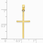 10K / 14K Yellow Gold Polished Cross Pendant - Product Photo