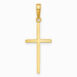 10K / 14K Yellow Gold Polished Cross Pendant - Product Photo
