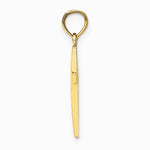 10K / 14K Yellow Gold Polished Cross Pendant - Product Photo