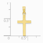 10K / 14K Yellow Gold Polished Cross Pendant - Product Photo