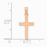 10K / 14K Rose Gold Polished Cross Pendant - Product Photo