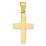 10K / 14K Yellow Gold Polished Cross Charm - Product Photo