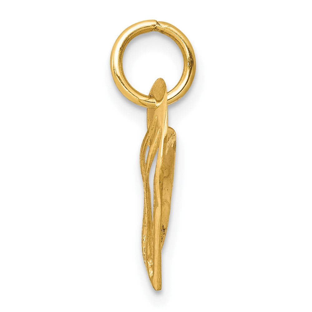10K Yellow Gold Heart Charm - Product Photo