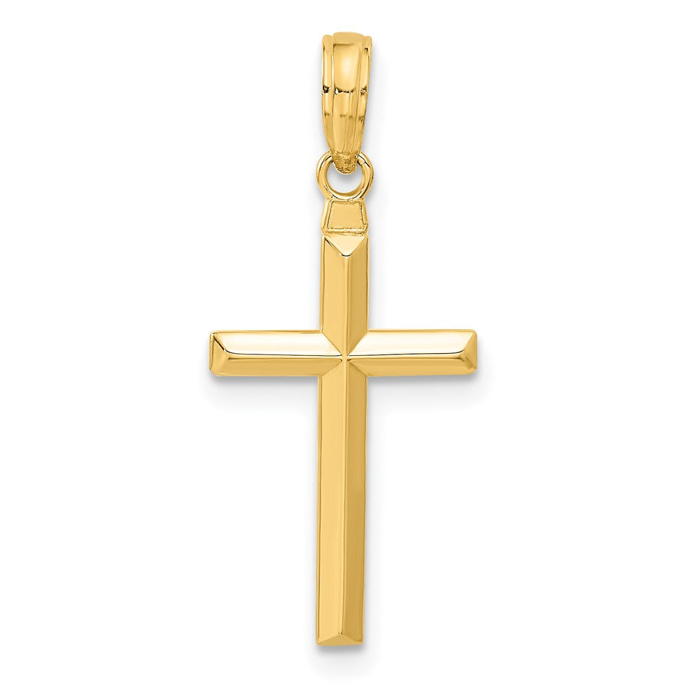 10K / 14K Yellow Gold Reversible Latin Cross Pendant - Product Photo