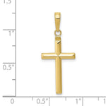 10K / 14K Yellow Gold Reversible Latin Cross Pendant - Product Photo