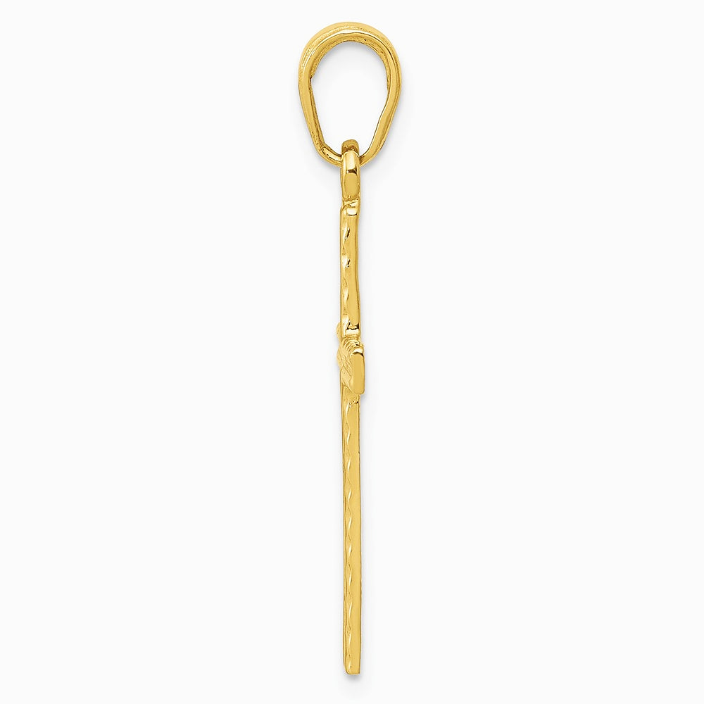 10K / 14K Yellow Gold Latin Cross Pendant - Product Photo