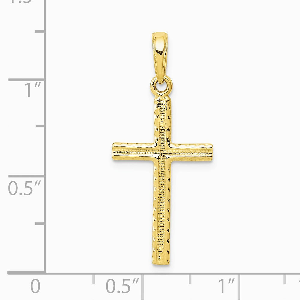 10K / 14K Yellow Gold Latin Cross Pendant - Product Photo