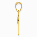 10K / 14K Yellow Gold Polished Cross Charm - Product Photo