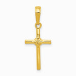 10K / 14K Yellow Gold Polished Cross Charm - Product Photo
