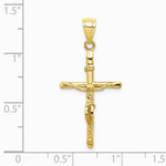 10K / 14K Yellow Gold INRI Crucifix Pendant - Product Photo