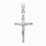 10K / 14K White Gold INRI Crucifix Pendant - Product Photo