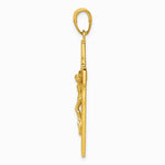10K / 14K Yellow Gold Crucifix Pendant - Product Photo