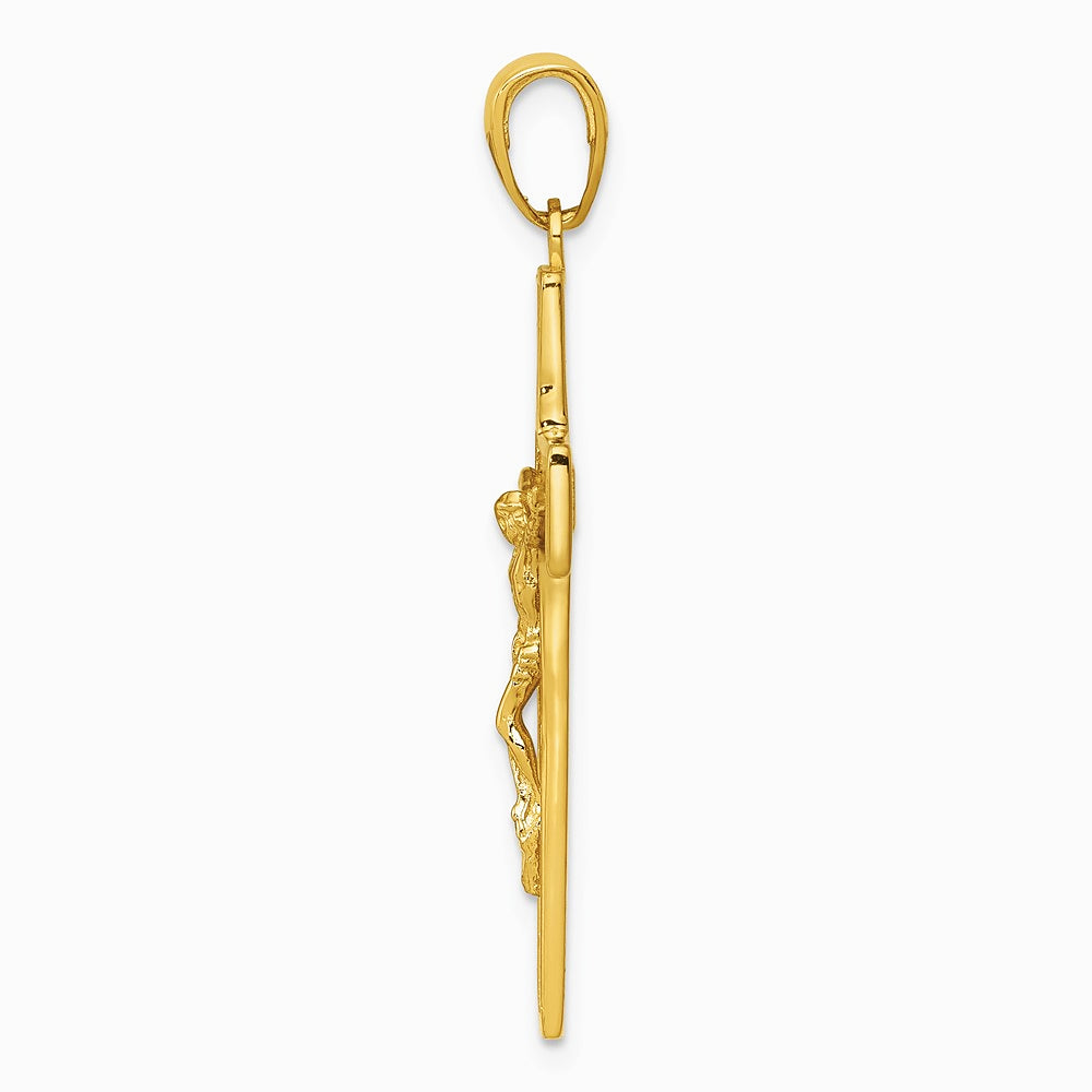10K / 14K Yellow Gold Crucifix Pendant - Product Photo