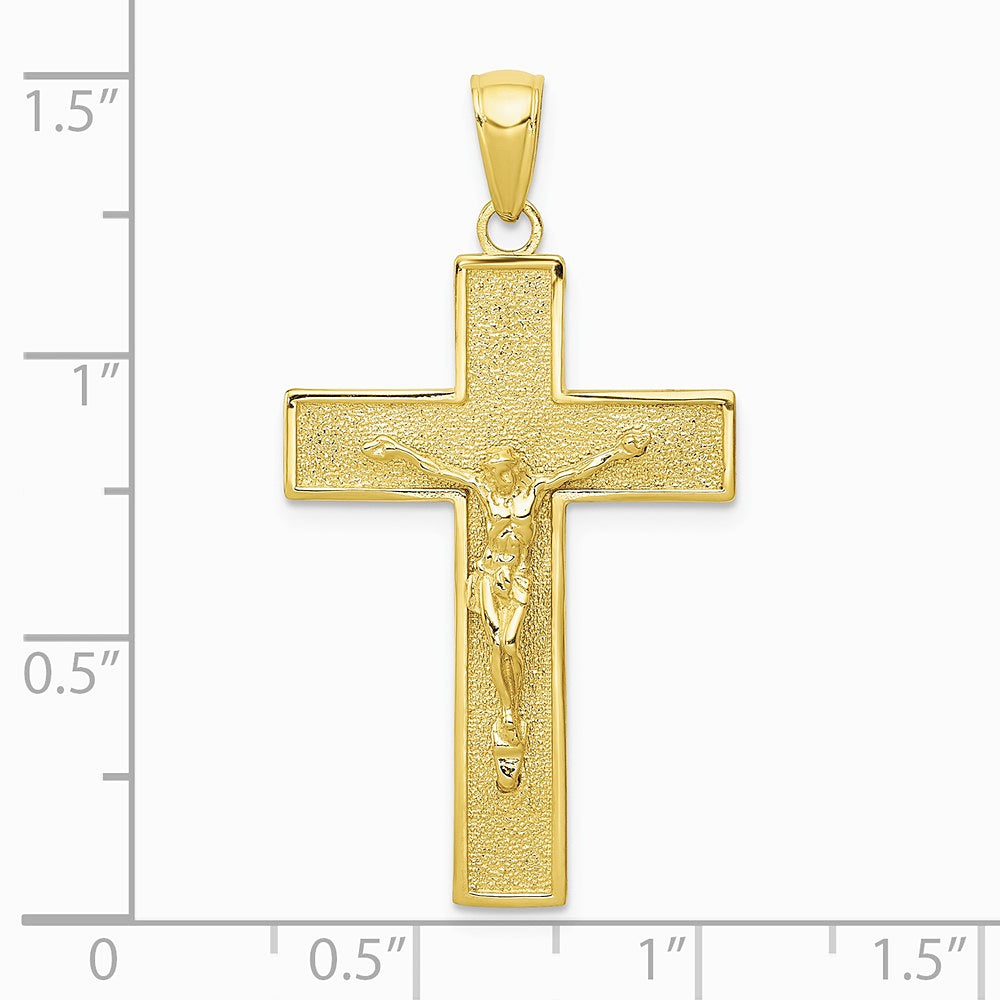 10K / 14K Yellow Gold Crucifix Pendant - Product Photo