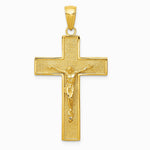 10K / 14K Yellow Gold Crucifix Pendant - Product Photo