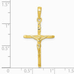10K / 14K Yellow Gold Crucifix Pendant - Product Photo
