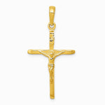 10K / 14K Yellow Gold Crucifix Pendant - Product Photo