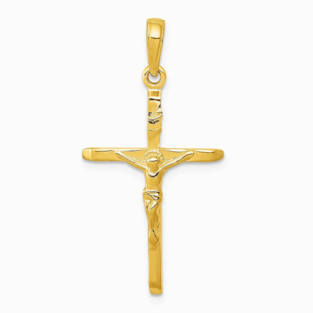 10K / 14K Yellow Gold Crucifix Pendant - Product Photo