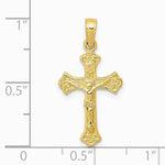 10K / 14K Yellow Gold INRI Crucifix Charm - Product Photo