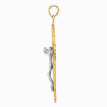 10K / 14K Two-tone Crucifix Pendant - Product Photo
