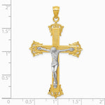 10K / 14K Two-tone Crucifix Pendant - Product Photo