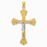 10K / 14K Two-tone Crucifix Pendant - Product Photo