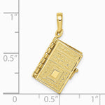 10K / 14K Yellow Gold 3D Lord's Prayer Bible Pendant - Product Photo