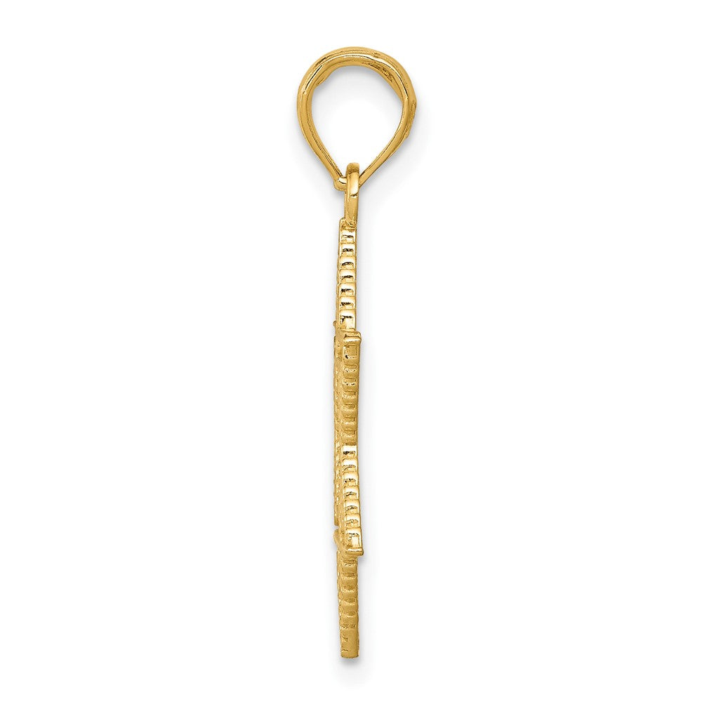 10K / 14K Yellow Gold Star of David Pendant - Product Photo