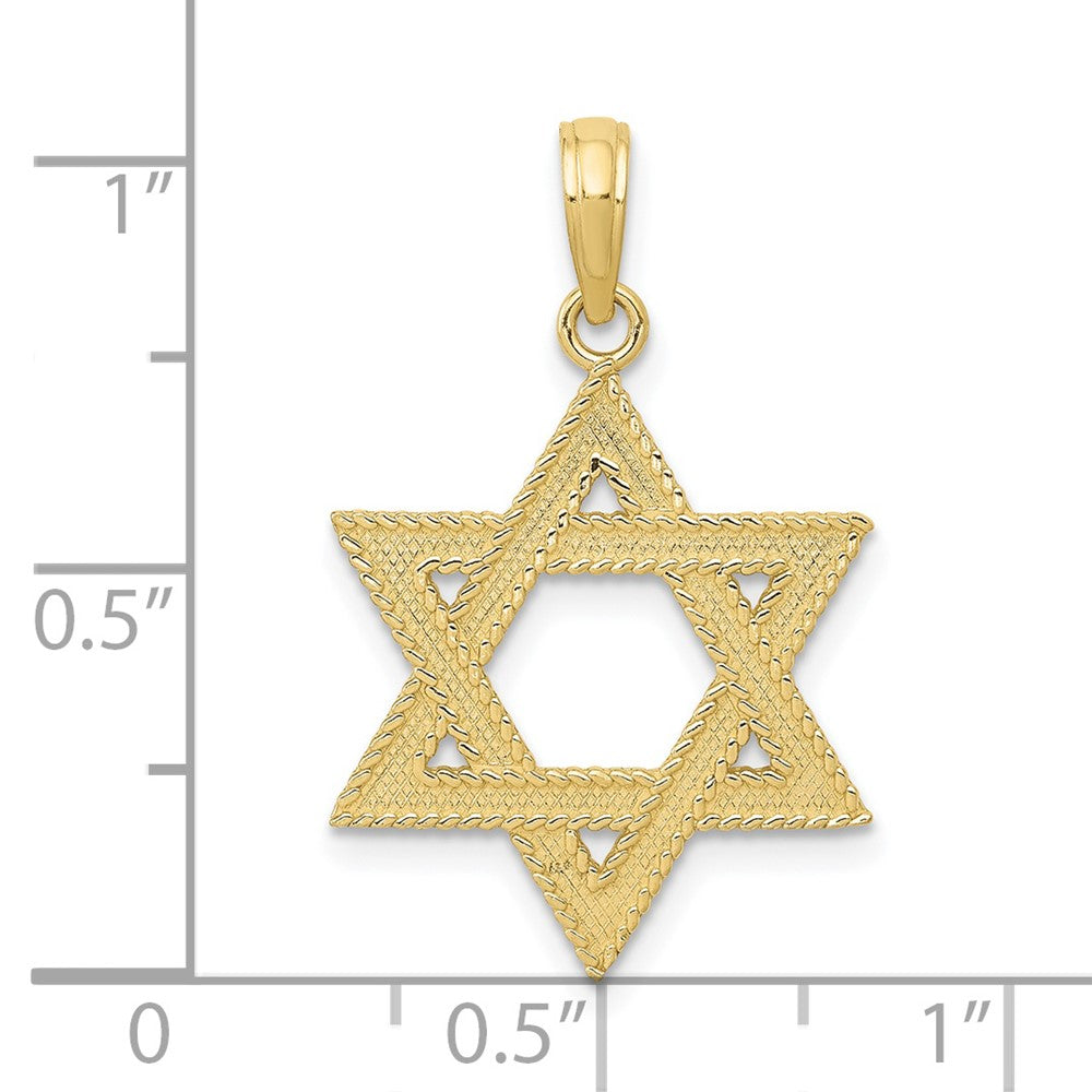 10K / 14K Yellow Gold Star of David Pendant - Product Photo