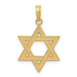 10K / 14K Yellow Gold Star of David Pendant - Product Photo