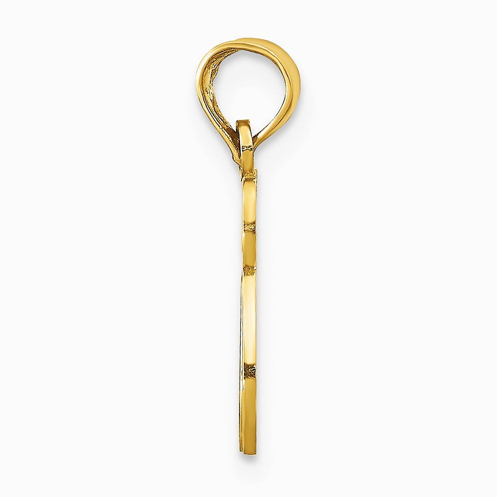 10K / 14K Yellow Gold Chai Cut-out Pendant - Product Photo
