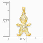 10K / 14K Yellow Gold Playful Boy with Cut Out Buttons Charm - Product Photo