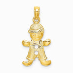 10K / 14K Yellow Gold Playful Boy with Cut Out Buttons Charm - Product Photo