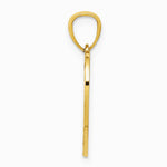 10K / 14K Yellow Gold Diamond-Cut Daddys Little Girl Heart Pendant - Product Photo