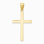 10K / 14K Yellow Gold Polished Cross Pendant - Product Photo