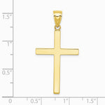 10K / 14K Yellow Gold Polished Cross Pendant - Product Photo