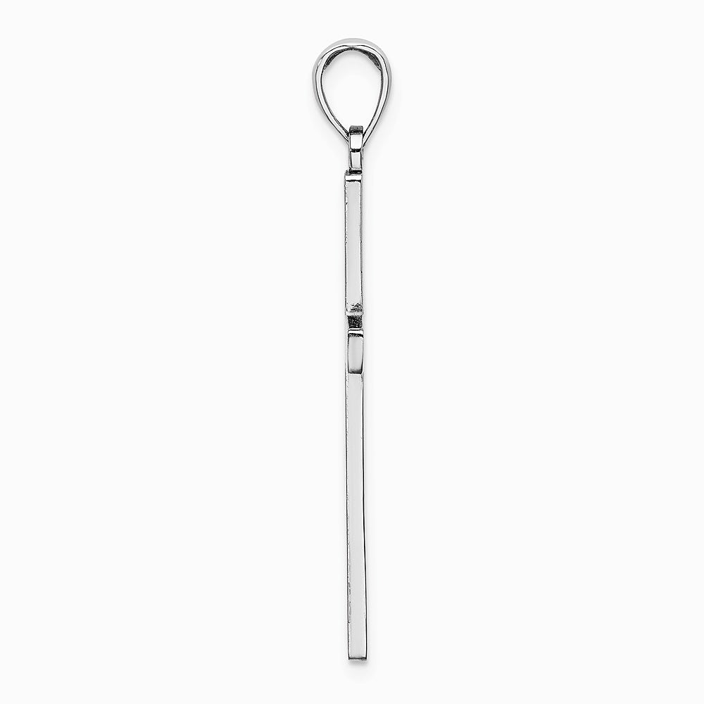 10K / 14K White Gold Polished Cross Pendant - Product Photo